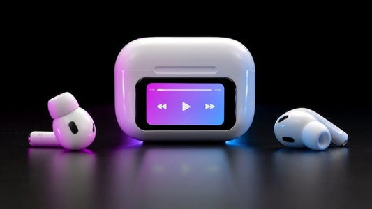 White A9 Pro ANC Bluetooth 5.4 Wireless Earbuds with Smart Screen and Active Noise Cancellation