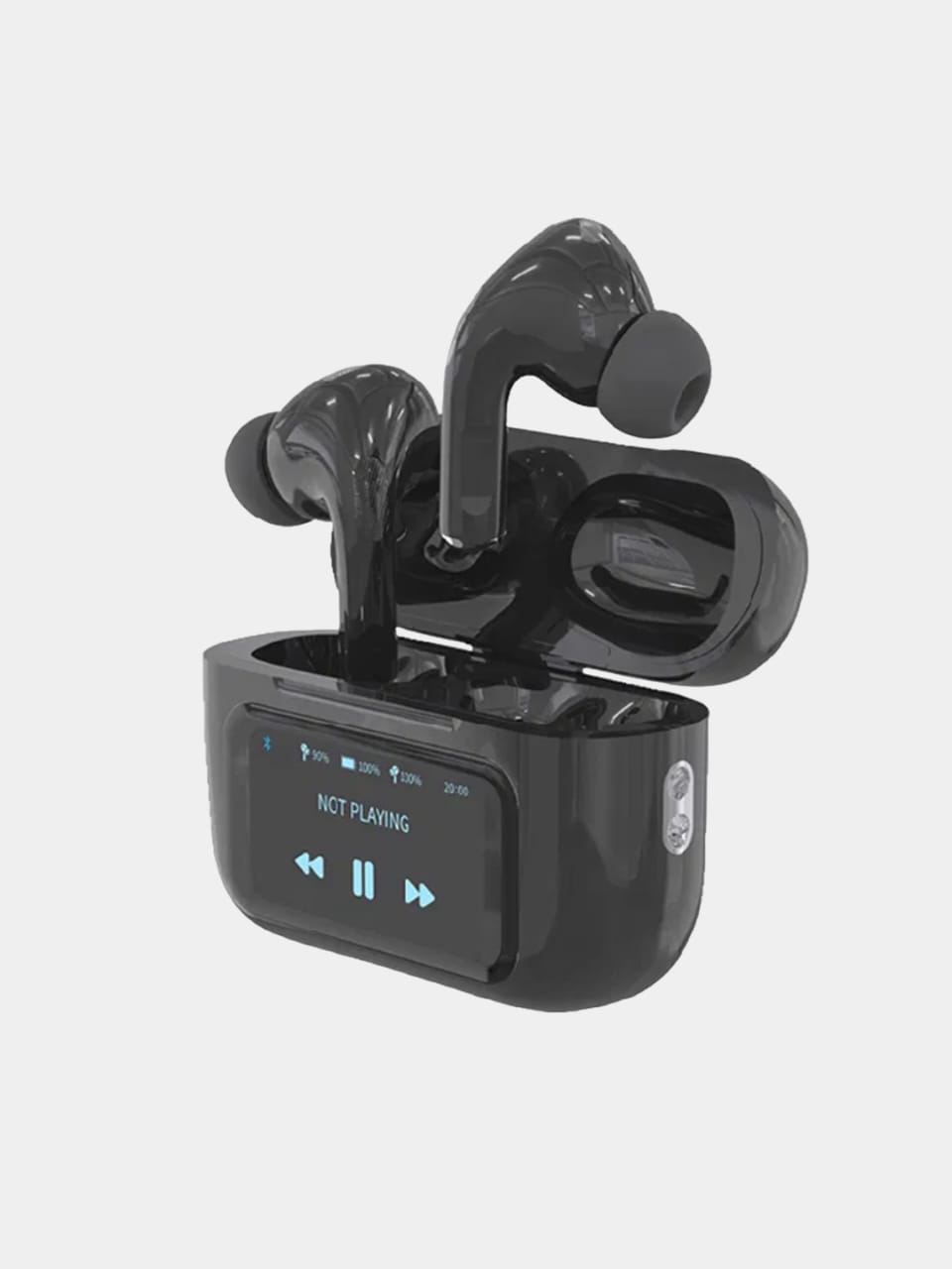 White A9 Pro ANC Bluetooth 5.4 Wireless Earbuds with Smart Screen and Active Noise Cancellation