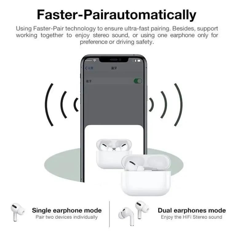 AirPods Pro 2 | Wireless Earbuds with ANC Technology | Super Bass & Bluetooth | Pop-Up Feature